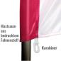 Preview: Beachflag, Fahne mit Mastsaum aus fahnenmaterial und Kunststoffkarabiner